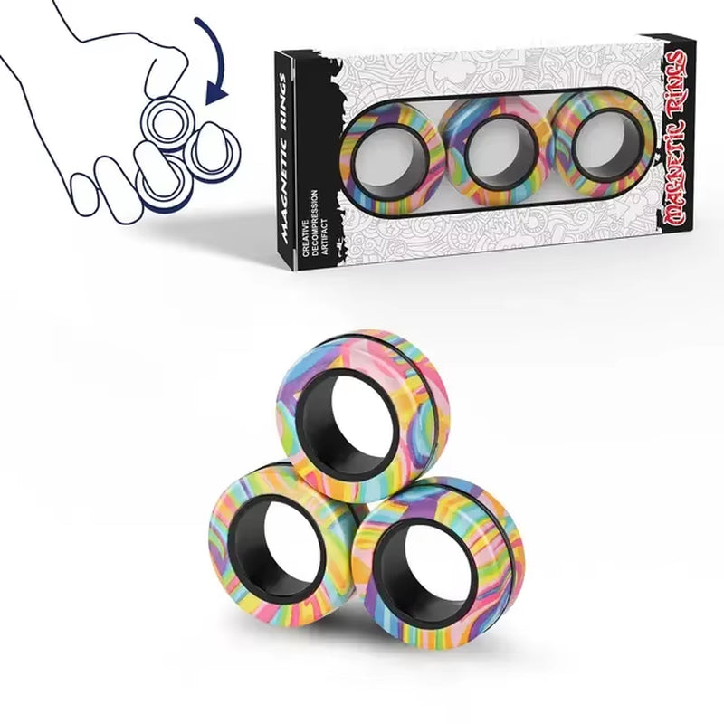 NeuroRings™ – Premium Magnetic Fidget Rings Set (3PCS)