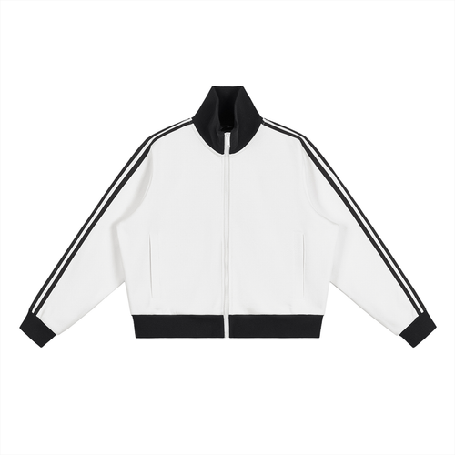 Dual Line Cropped Fleece Jacket