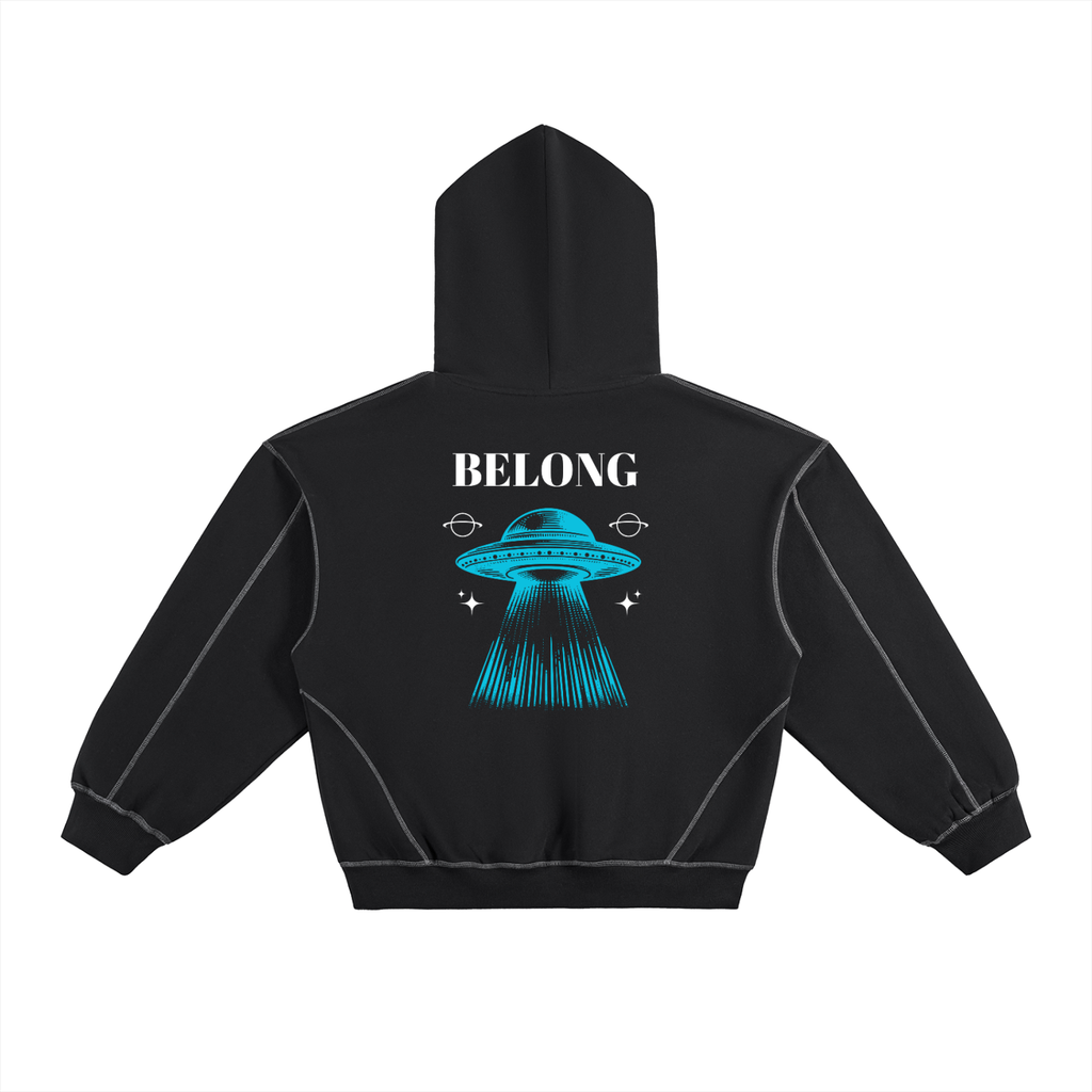 'Belong' Boxy Fleece Hoodie