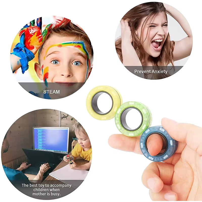 NeuroRings™ – Premium Magnetic Fidget Rings Set (3PCS)