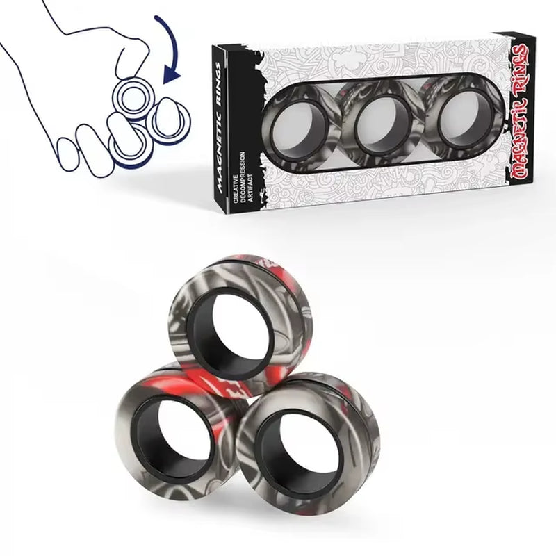 NeuroRings™ – Premium Magnetic Fidget Rings Set (3PCS)